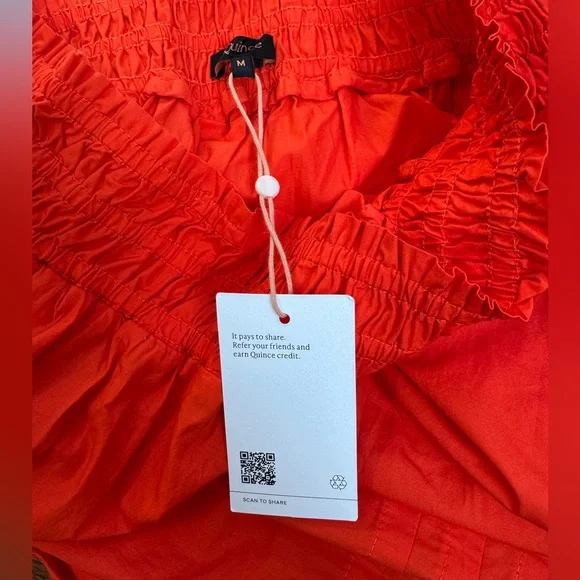 Quince 100% Organic Cotton Poplin Tiered Maxi Skirt new with tags medium - Picture 3 of 5